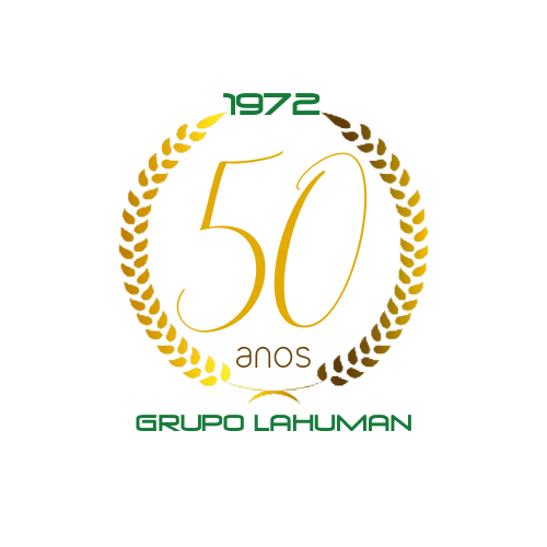 Selo de comemorativo de 50 Anos da empresa Lahuman